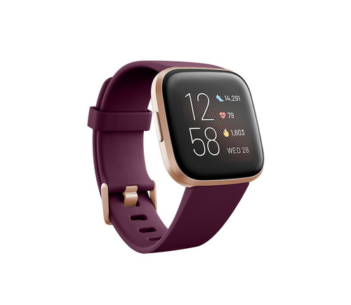 Imagen 2 de 3 de Fitbit Versa 2 FB507 - Aluminio anodizado - Silicona - Copper rose aluminum - Bordeaux