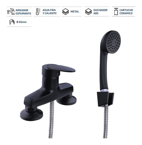 Imagen 2 de 6 de Ducha Canilla Monocomando Baño Metal Duchador Transferencia