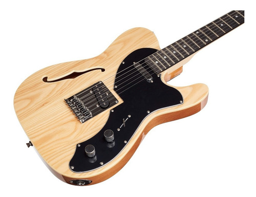 Guitarra eléctrica Jay Turser JT-LTCRUSDLX de aliso natural con diapasón de palo de rosa