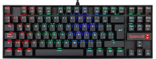 Imagen 6 de 8 de Kit de teclado y mouse gamer Redragon K552RGB-BA Español Latinoamérica de color negro