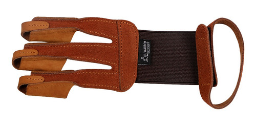Guantes De Tiro Con Arco De Cuero Marrón De Pu Con Tres