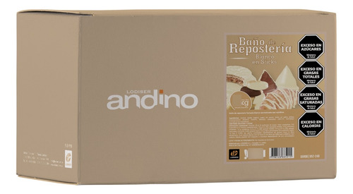 Baño De Reposteria Blanco En Sticks Andino  5kg Lodiser