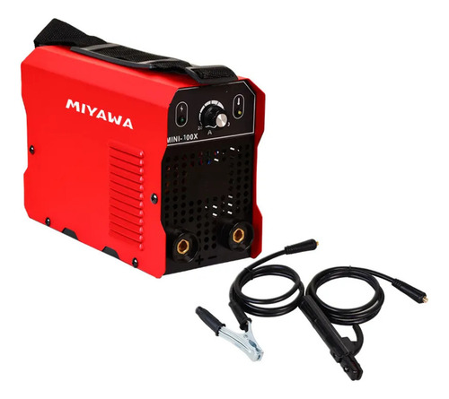 Soldadora Mini Inverter Electrodo Mma 100 Amp Miyawa Color Rojo