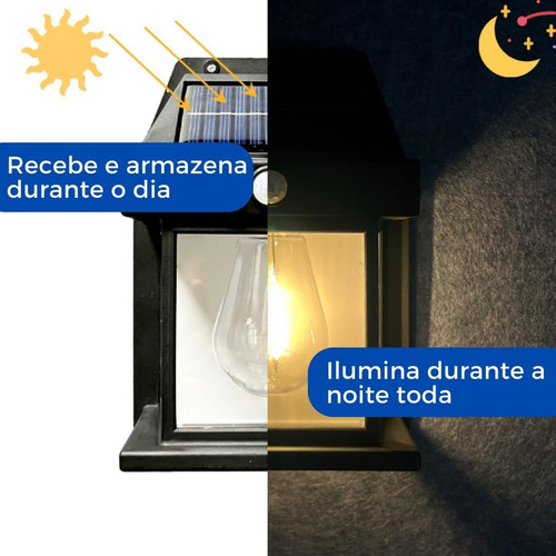 Luminária Energia Solar Andarela Com Sensor De Presença Led