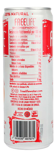 Agua Gasificada Free Life Man Dur 350ml