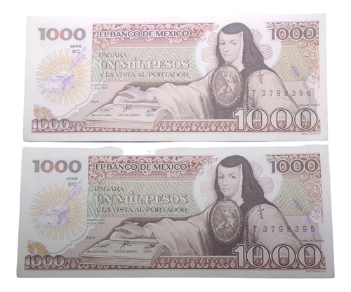 Billete 1000 Pesos Sor Juana 1982-84 Sin Circular Envio $20