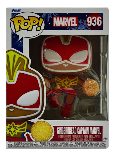 Marvel Gingerbread Captain Marvel #936 Funko Pop