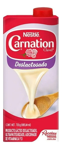3 Pza Producto Tipo Leche Carnation Clavel Deslactosado 720