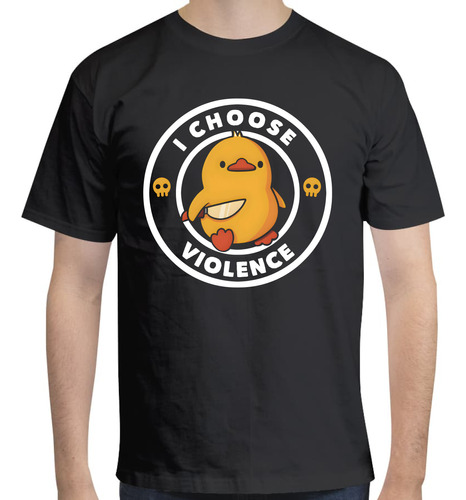 Playera De Hombre Diseño Patito I Choose Violence