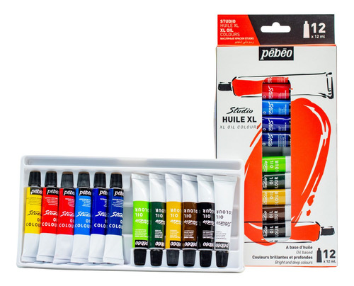 Set 12 Pinturas De Óleo 12ml Pebeo