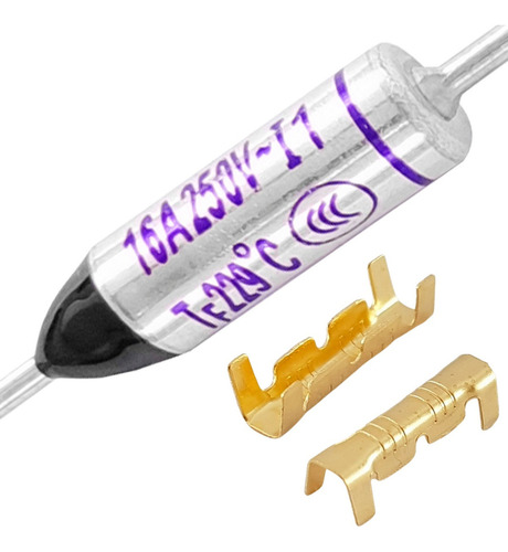 Fusível Térmico 229 Graus 229c 16a 250v 3pç +6 Terminal Luva