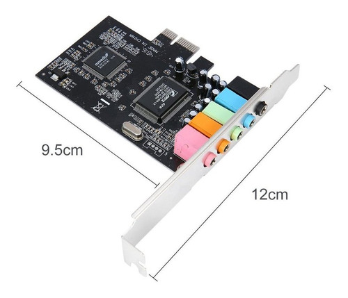 Placa De Som De Áudio Pci-e Express 5.1ch Cmi8738 W/baixo