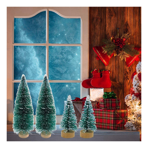 68 Peças De Mini Árvore De Natal Snow Frost Pequeno Pinheiro | Parcelamento  sem juros