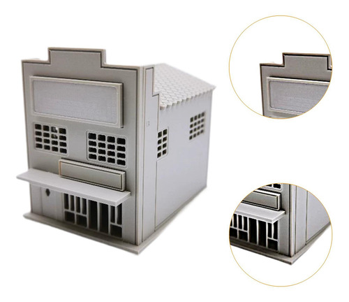 1/64 Ho Building Modelo Ensamblado, 10.5cmx13.5cmx12.8cm