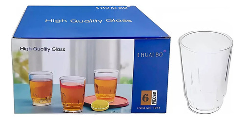 Set De Vasos Para Jugos Juego X 6 Piezas Capacidad 230ml