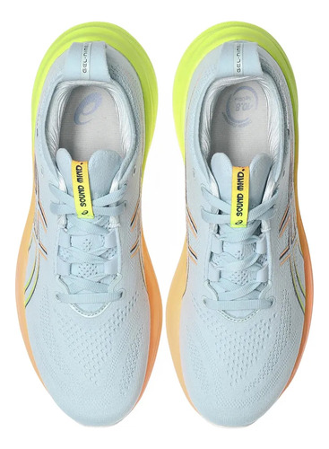 Tenis Asics Nimbus 26 Mujer Running Textil Cordones B743750 Goma Estándar