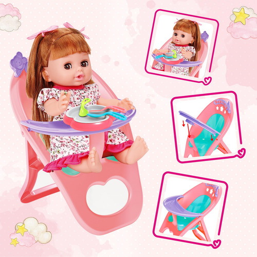 Cuna De Muñeca Bebe De Juguete Niñas Regalo Navidad 14