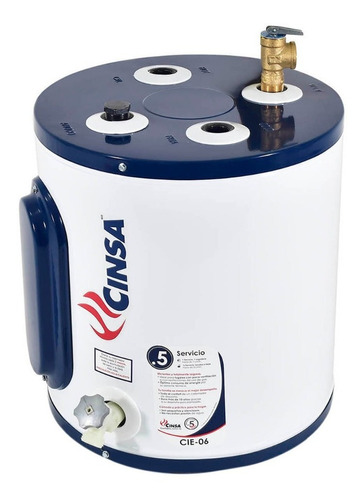 Calentador Eléctrico Cinsa Cie-06 22 L 127 V 2200 W Color Blanco 127V