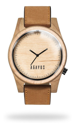 Reloj De Madera Personalizado - Línea Agavia 44mm Maple