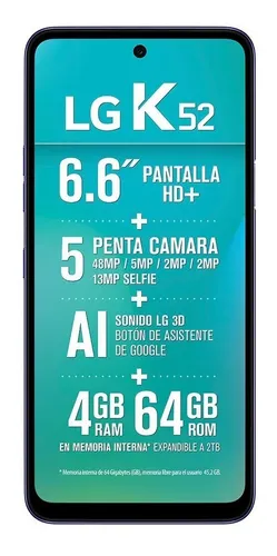 LG K52 K520hm 64gb Refabricado Azul (Reacondicionado)