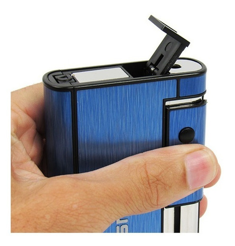 Imagem 4 de 5 de Cigarreira Portátil Com Isqueiro Maçarico Embutido Focus