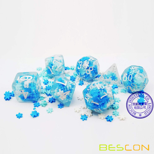 Juego De Dados Poliedricos Bescon Snowflake, Juego De Rol...