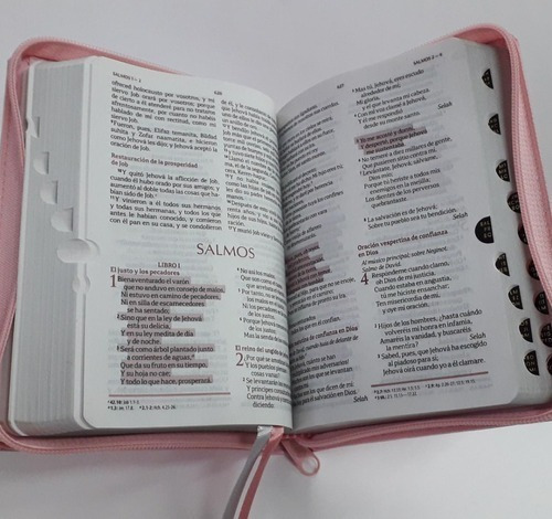 Imagen 2 de 3 de Biblia Rosa Cierre Índice Fuente Bendición Reina Valera 1960