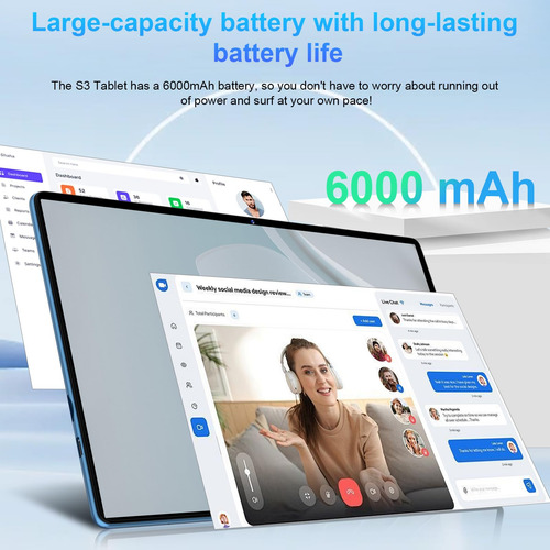 Tablet Suaat 10,1 Pulgadas Android 14 20 Gb Ram 128 Gb Rom 1