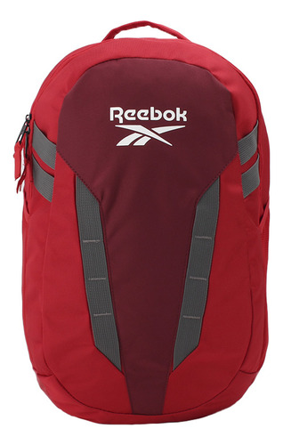 Mochila Deportiva Reebok Urbana Espalada Y Tiras Mesh Grande Color Rojo Diseño De La Tela Liso