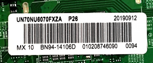 Main Samsung Bn94-14106d / Bn41-02662a / Modelo Un70nu6070f (Usado)