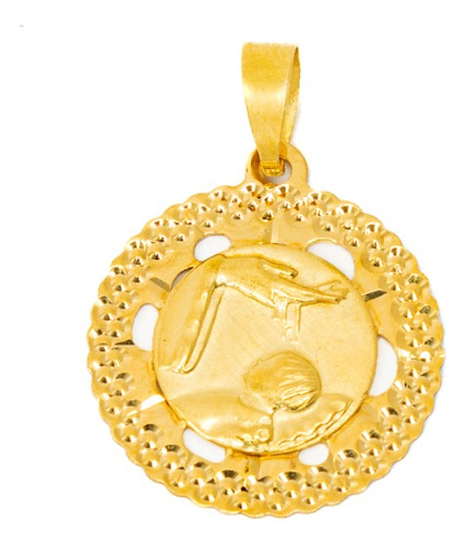 Medalla Bautizo 14 Kilates. Oro Fino Joyería.