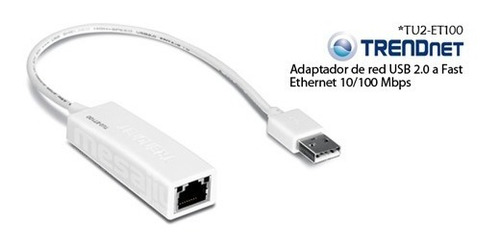 Imagen 4 de 6 de Adaptador Trendnet Tu2-et100 Usb 2.0 A Lan Ethernet Rj-45