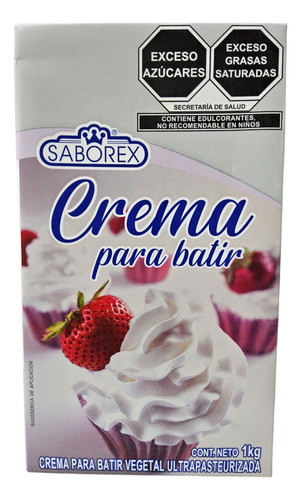 5 Cremas Para Batir Tipo Chantilly Vegetal Saborex 1 Lt C/u