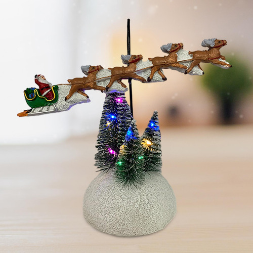 Estatuilla De Trineo Navideño, Adornos Navideños Bonitos