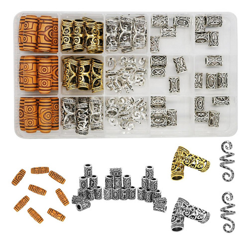 Perlas Para Barba Vikinga, Joyas Para El Pelo, Runa, Bigote,