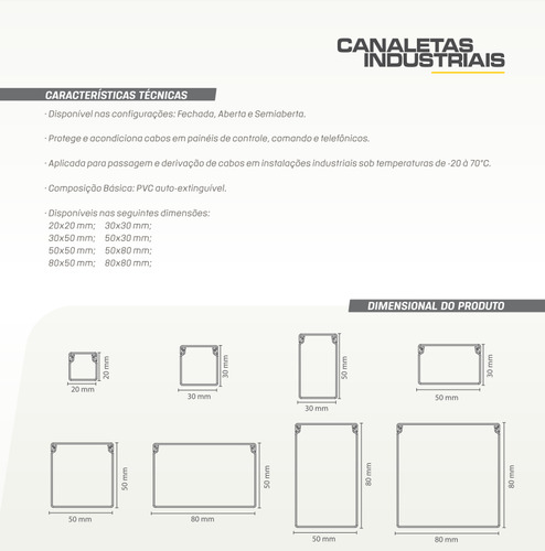 Kit Com 12 Unidades Canaleta Enerbras 30x30 Semi Aberta Bc