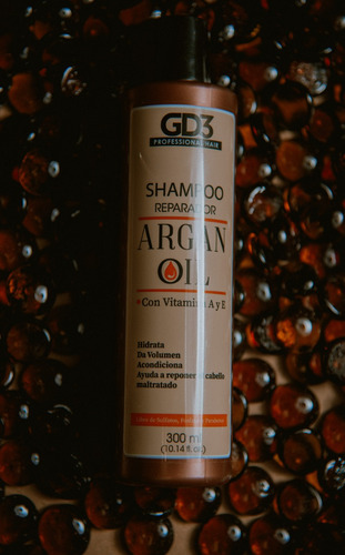 Shampoo Reparador Para Cabello Argan Gd3 Sin Sulfatos 300 Ml