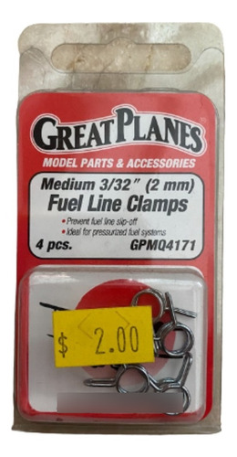 Great Planes Fuel Line Clamps Gpmq4171 Radio Control