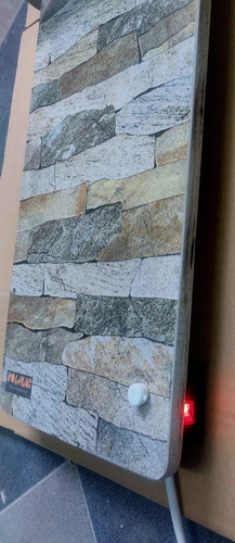 Placa Calefactora Simil Piedra Baños 300w C/tecla De Corte Blanco