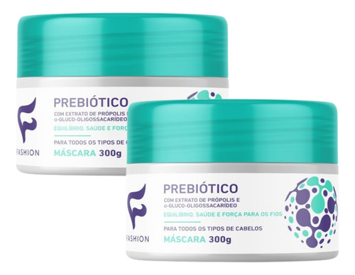 Kit 2x Máscara Prebiotico Fashion Cosméticos 300g