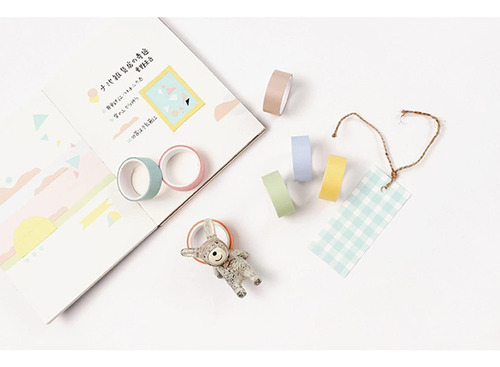 Yubbaex Washi Tape 12 Rollos Color Arcoiris Set De Cintas...