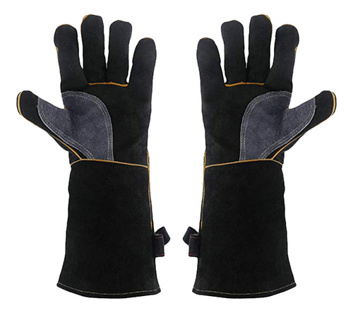 Guantes De Parrilla Para Barbacoa, Cuero Profesional De 16