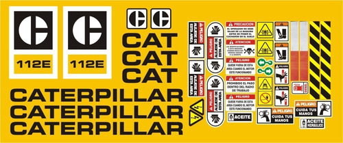 Calcomanías Motoconformadora Caterpillar 112e Standar