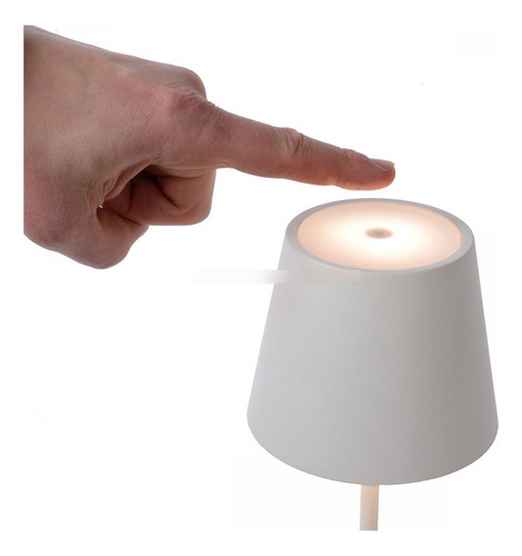 Luminaria Abajur Mesa Led Dimerizavel Sem Fio Recarregavel
