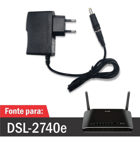 Cabo De Energia Para Modem Roteador D-link Dsl 2740e - R2574
