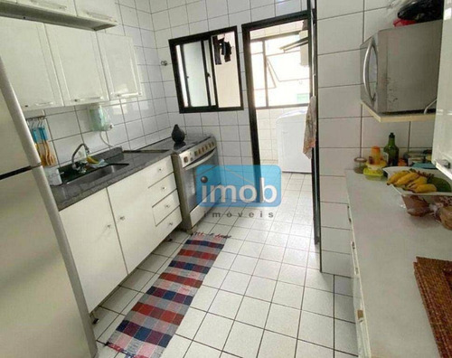 Imagem 12 de 17 de 50mts Da Praia , Apartamento Em Predio Com Elevador, 2 Dorms, 2 Wcs, Dep. Empregada E Vaga De Garagem Demarcada. - Ap7979