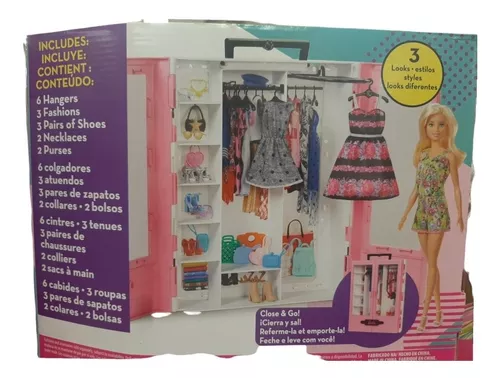 Barbie Closet Luxo Fashion Completo Com Roupas E Acessórios