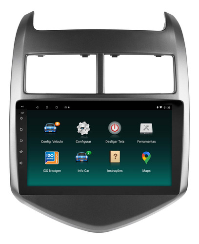 Central Multimídia Sonic 2012 13 2014 Android 14 Carplay 9p