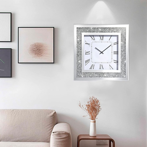 Reloj De Pared De Vidrio Cuadrado Hmrcyte, Reloj De Pared De