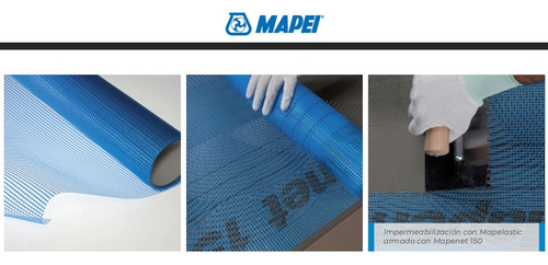 Mapenet 150 Rollo 1 X 50m - Malla Fibra De Vidrio Azul Mate